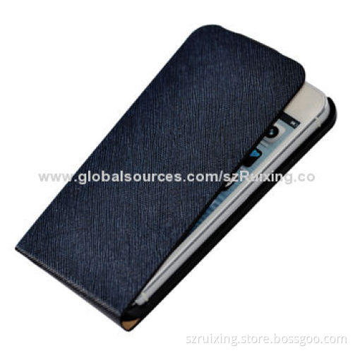In stock item, ten word veins vertical slim leather case for iPhone 5/5s with stand function